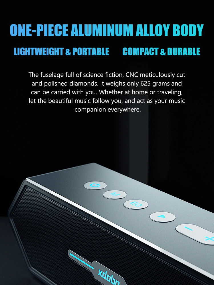 2021 Amazon Hifi Best Stereo Portable Outdoor Mini XDOBO 50W Waterproof IPX5 Shower Wireless Bluetooth Speaker - ANKUX.COM