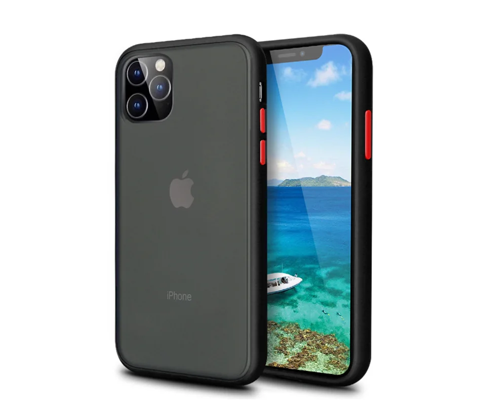 Military Grade Drop Tested Protective Translucent Matte Hybrid Hard PC Case with Soft Edges Cover for iPhone 11 Pro 5.8 2019