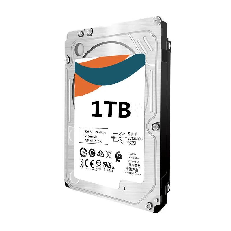 Close-up of a 1TB 2.5-inch SATA hard drive with label showing model number and CMR specification