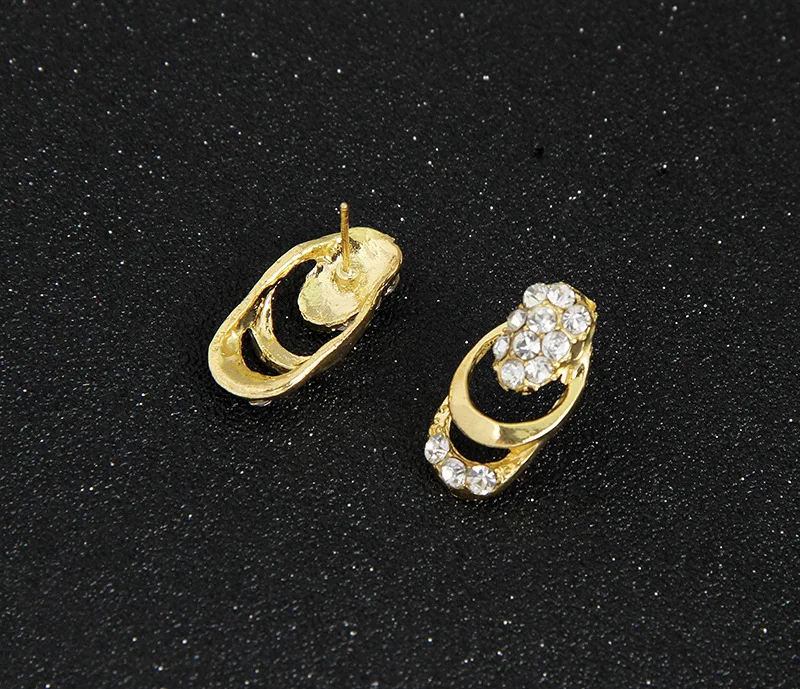 Fashion Fake Gold Jewelry Triple Layer Metal Chain Crystal Pendant ...