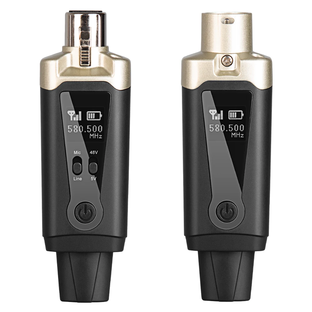 Ma5 Uhf Wireless Mics System Transmitter And Receiver Wired Mics To