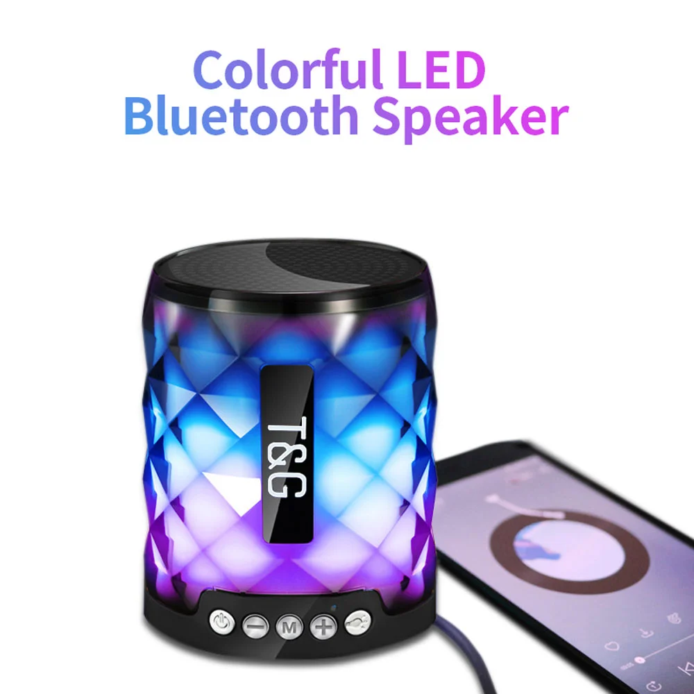 Portable Mini Colorful Flash LED Light Handsfree Sport Waterproof Wireless Speaker Support Calling TF Card USB Disk - ANKUX.COM
