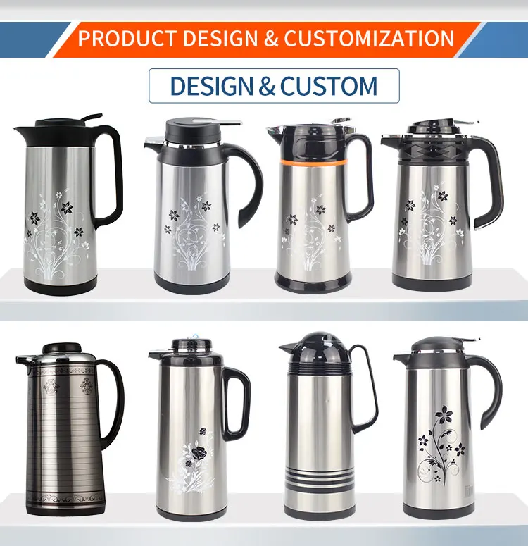 1l 1.3l 1.6l 1.9l Metal Glass Inner Arabic Thermal Termos Insulated