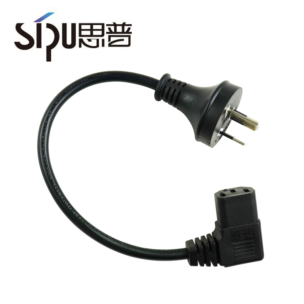 Saa Certification Australian 3 Pin Plug To 90 Degree Right Angled Iec 320 C13 Ac Power Cord