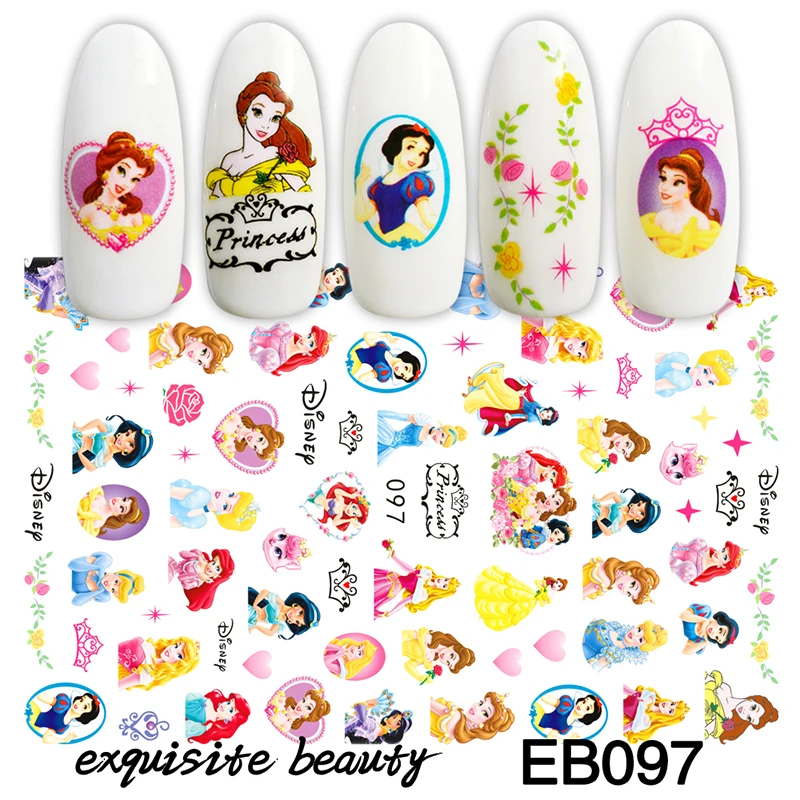 

EB113-EB128 3D Popular Fairytale Adhesive Nail Art Decals Cartoon Wraps Beauty Girl Nail Stickers Decorations
