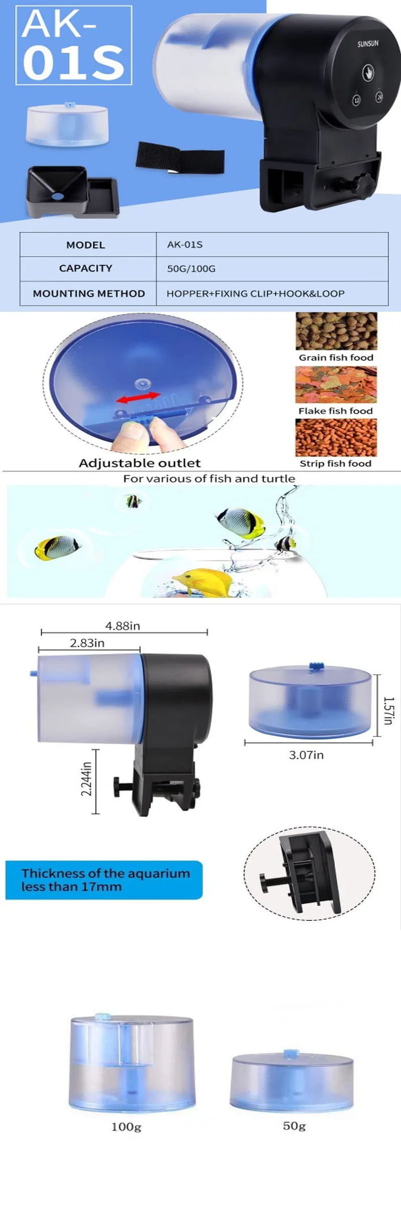 High Quality Aquarium Supplies Food Feeder Smart Timing Automatic Fish