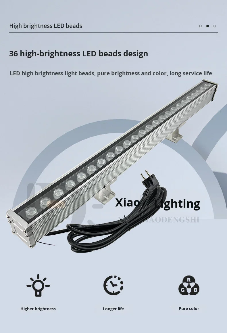 product led ip65 waterproof pvc wall washer outdoor full color remote control 36w building lighting exterior colorful sign projection-4