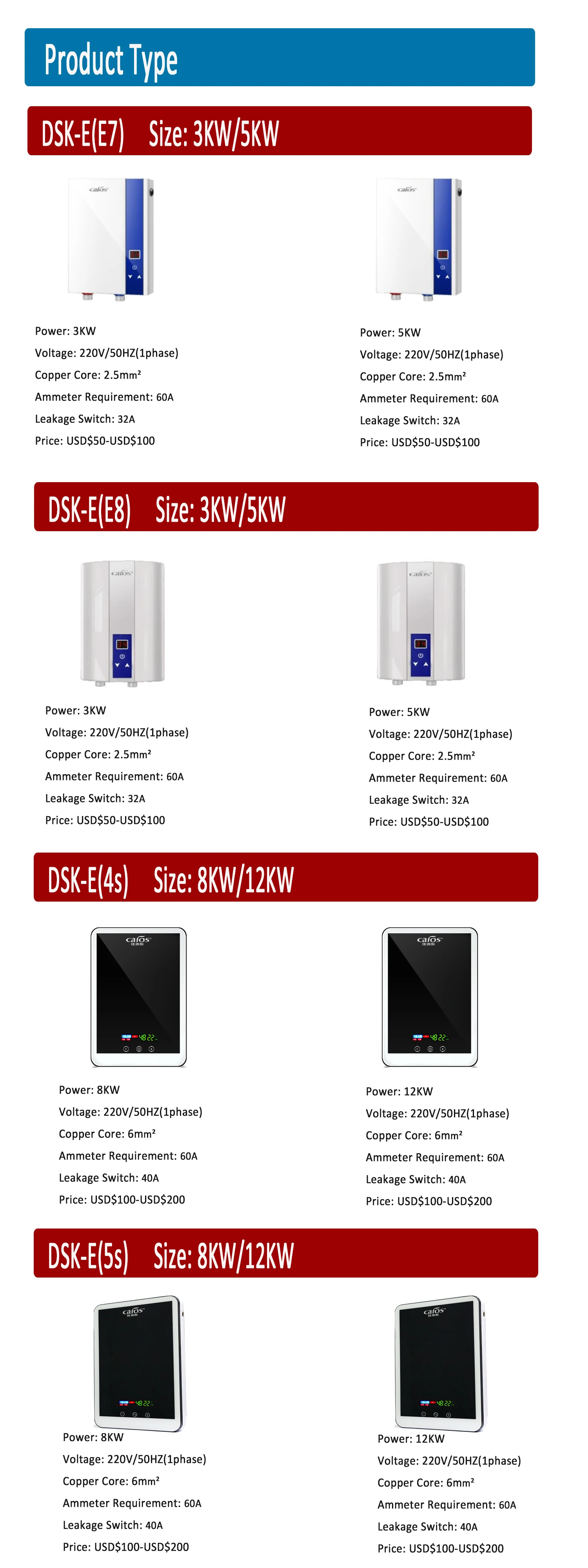 3kwwhdske(e7)3 Water Heater Electric Manufacturers Buy Wall