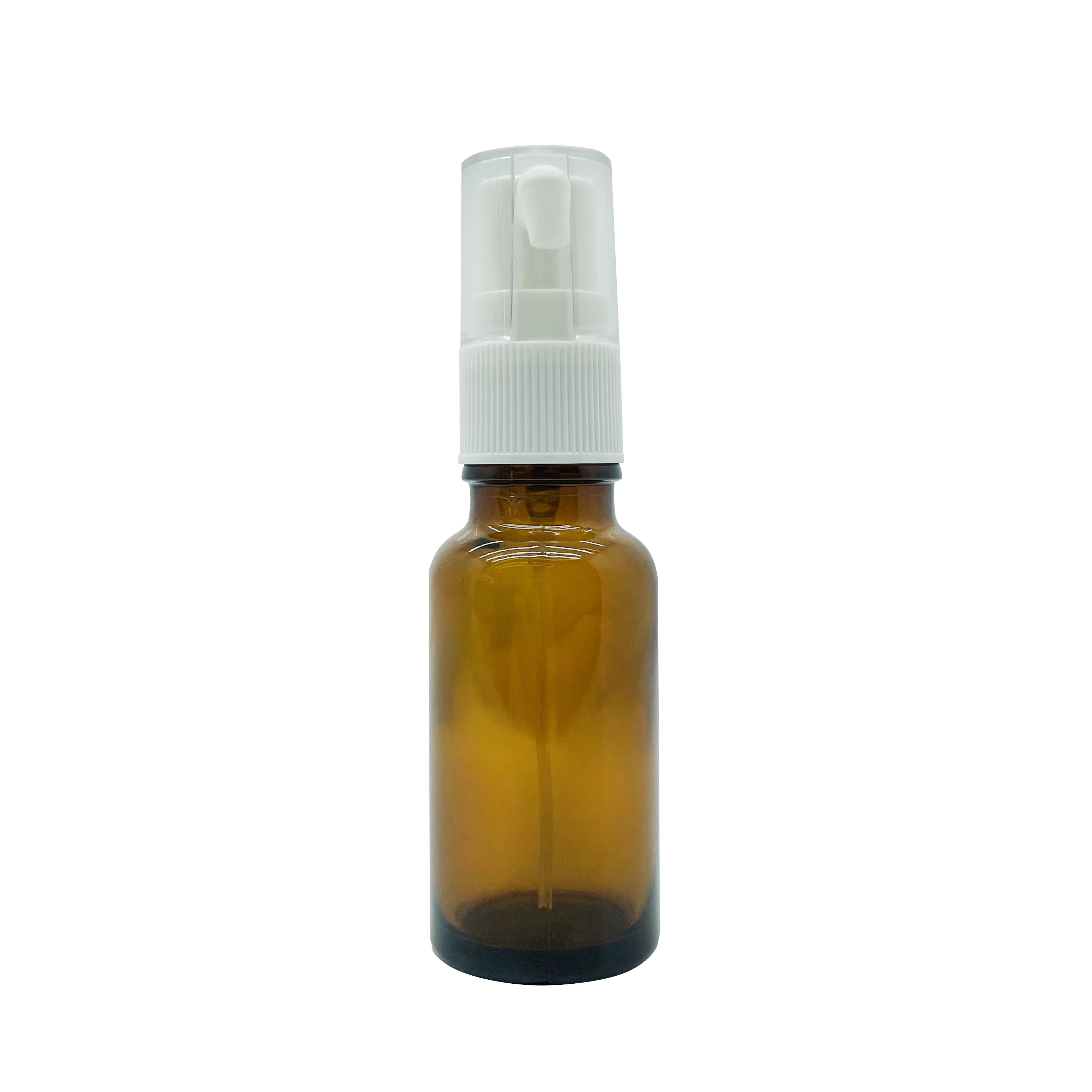 product long nozzle 15ml essential oil glass bottle small hand pressure drip elbow emulsion pump white oral throat mist sprayer-26