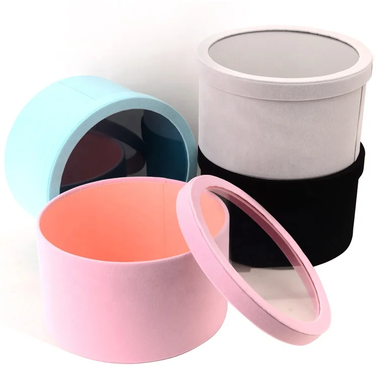 热销圆形纸盒绿色大号圆形礼盒批发