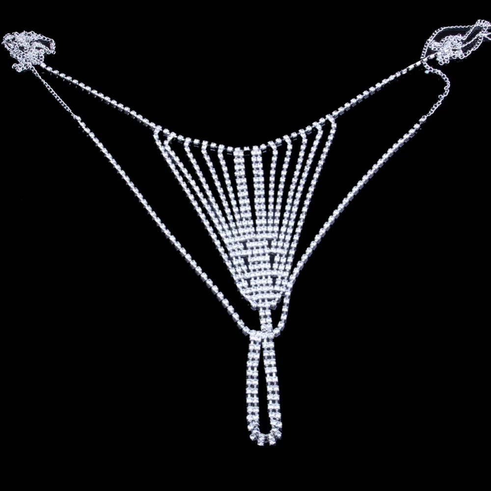 Sexy Chain Body Jewellery Simple Waist Round Cute Sexy Valentine S Day Rhinestone Underwear