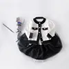 Wholesale baby sets clothes clothing long sleeve knitted coat and rib cotton romper