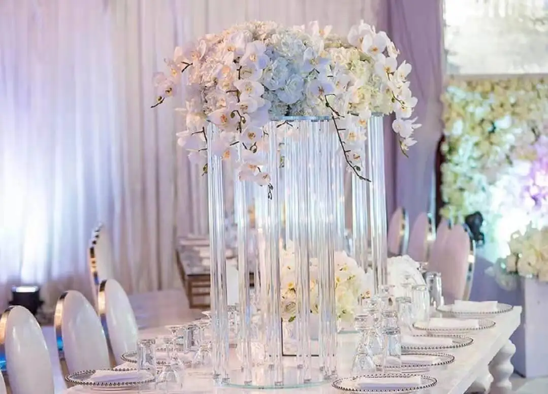Wholesale Centerpieces For Wedding Table Wedding Event Use Tall Glass ...