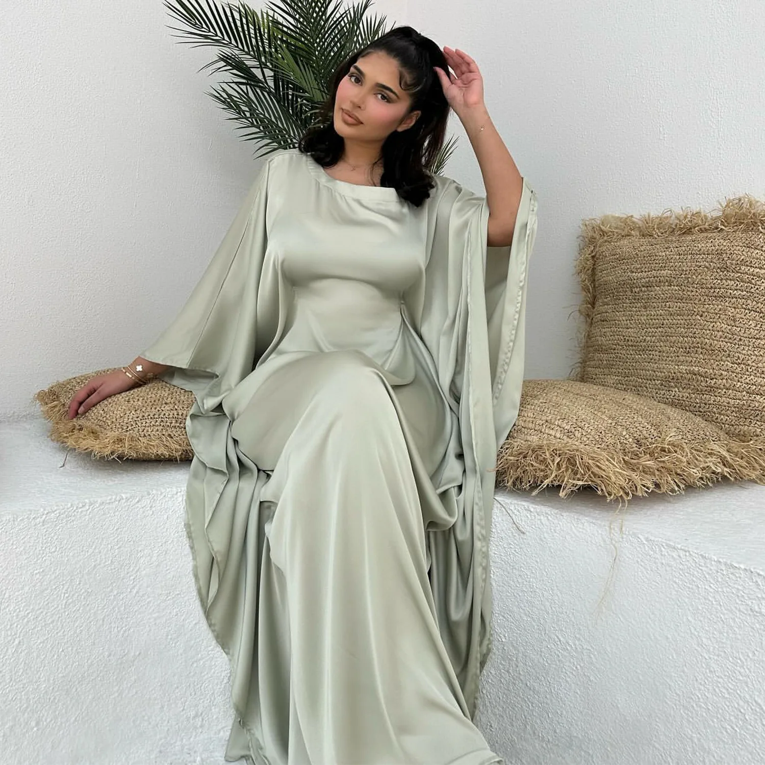 long dress for muslim Islamic Clothing Plain Modesty Long Dress Simple Muslim Women Daily Clothes  Open Abaya