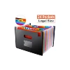 Legal Size File Folder Multi-Color 24 Pockets Hot Pressing Forming Document Organizer with Cloth Edge Wrap and File Guides