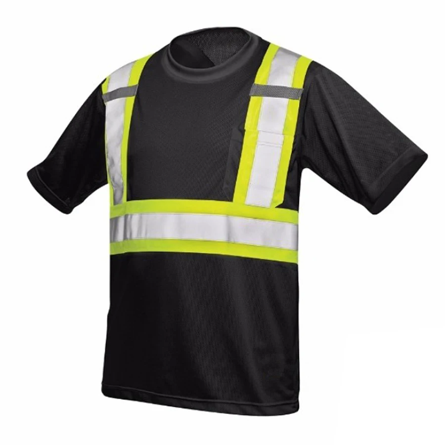 Custom High Visibility Reflective Safety T Shirt With Short Sleeves For ...