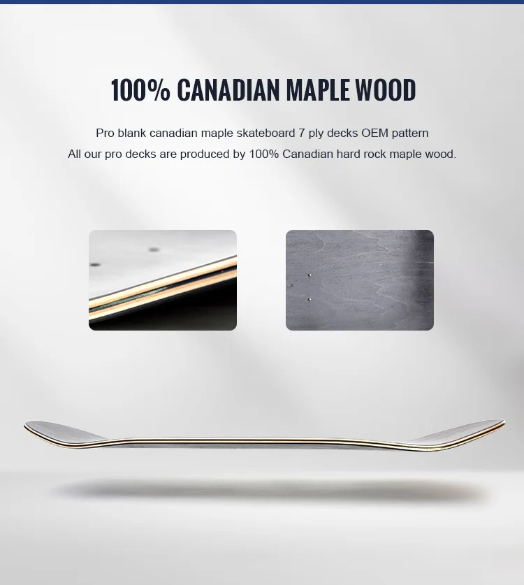 Pro Canadian Maple Wood With Custom Graphic Printed Skateboard Deck For