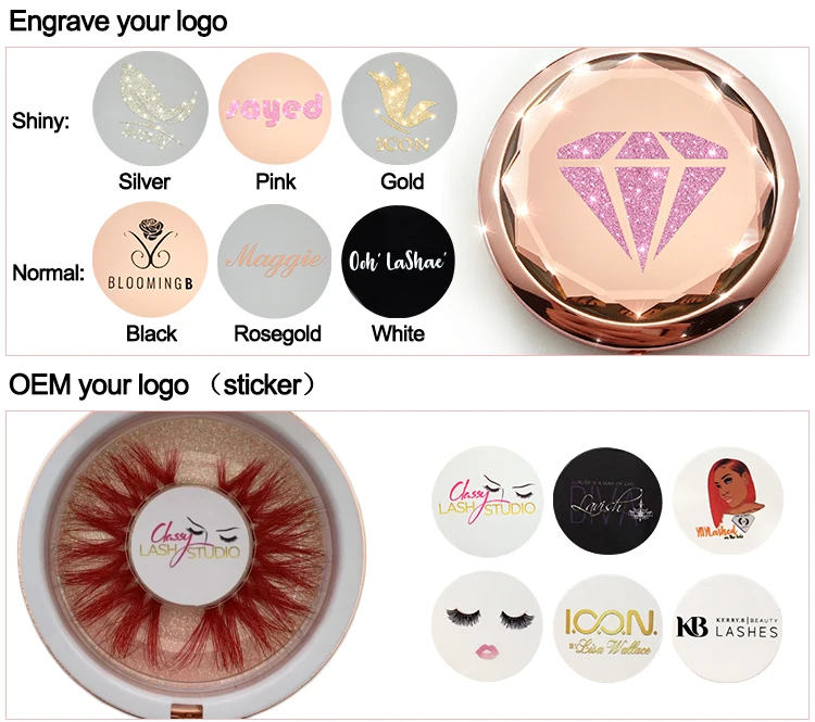 Muting Wholesale Private Label Colorful Eyelashes Box Manufacturer 3D Real Mink Lashes Color