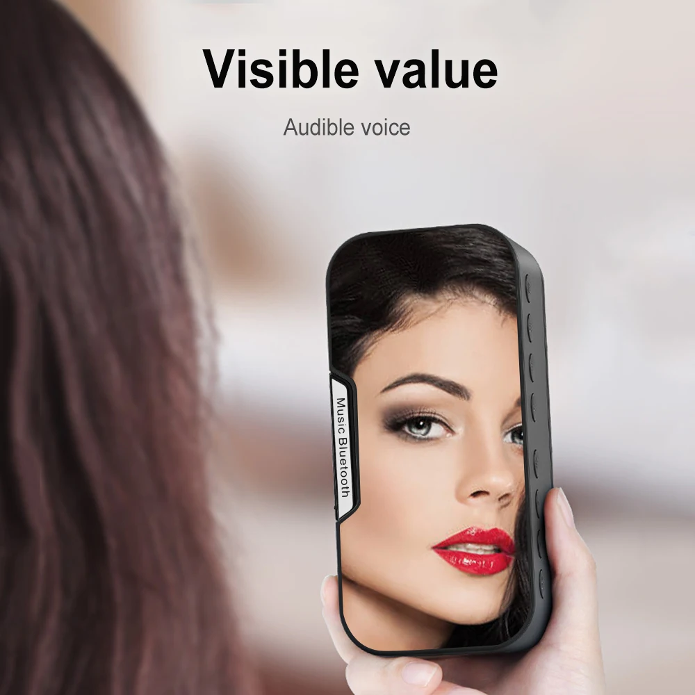 Portable Wireless Bluetooth Speaker Column Super Bass Stereo Subwoofer Handsfree Support TF AUX mirror Alarm Clock temperature - ANKUX.COM