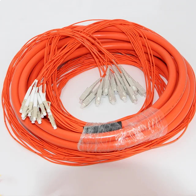 Multimode (OM1) SC-SC 12 Fiber Tight Buffered Cable Fiber Breakout Cables Factory Price