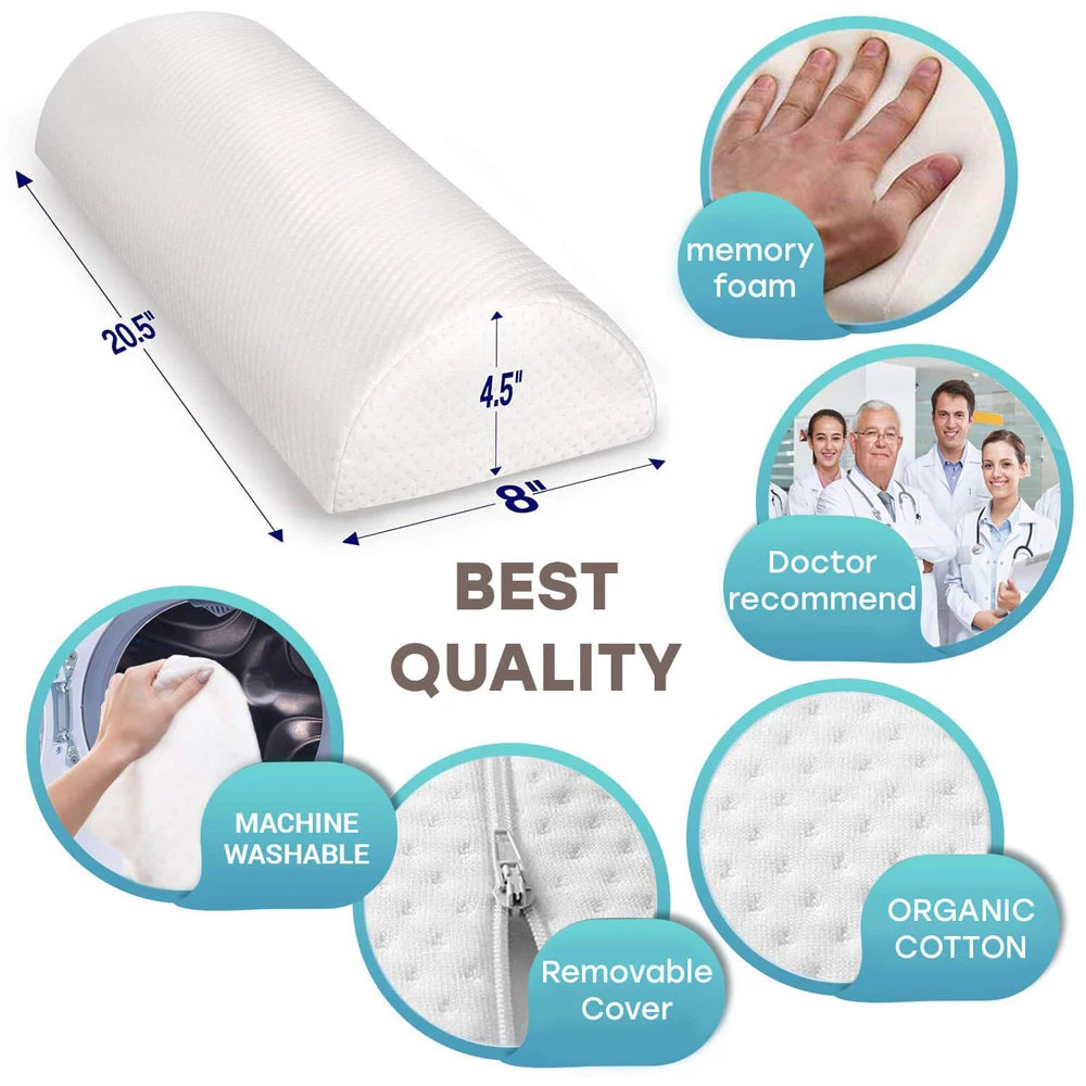Memory Foam Knee Pillow Leg Pillow For Sleeping Support Cushion Side