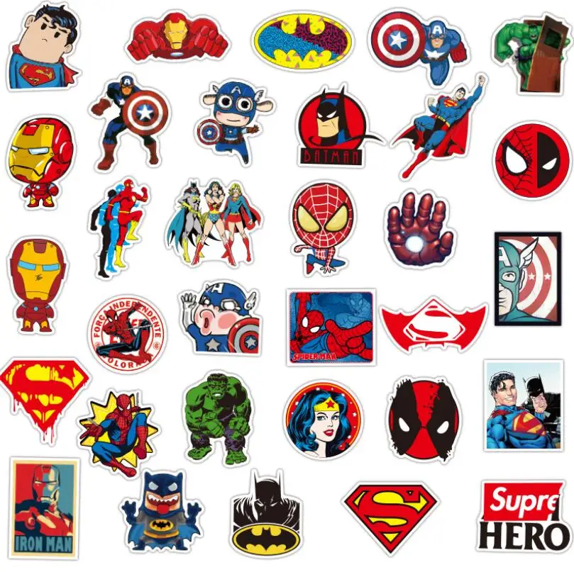 Zy0273c 50/pcs Amazon Hot Sell Marvel Superheroes Graffiti Stickers