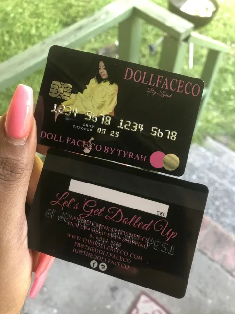 Custom Business Card Look Like Credit Card With Embossed Number ...