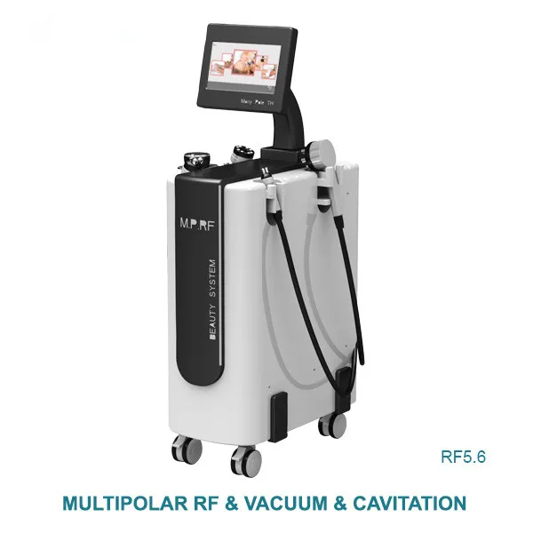 Vertical Multipolar rf cavitation vacuum body slimming multifunctional face lift beauty salon equipment RF5.6
