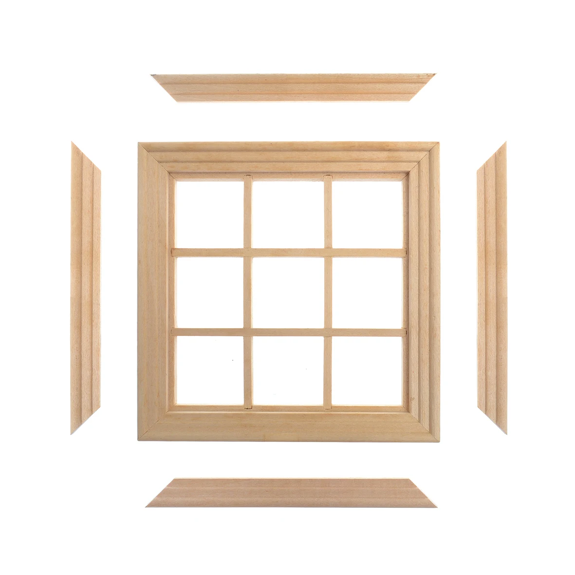 1/12 Scale Wooden Dolls House Miniature Windows Furniture Accessories