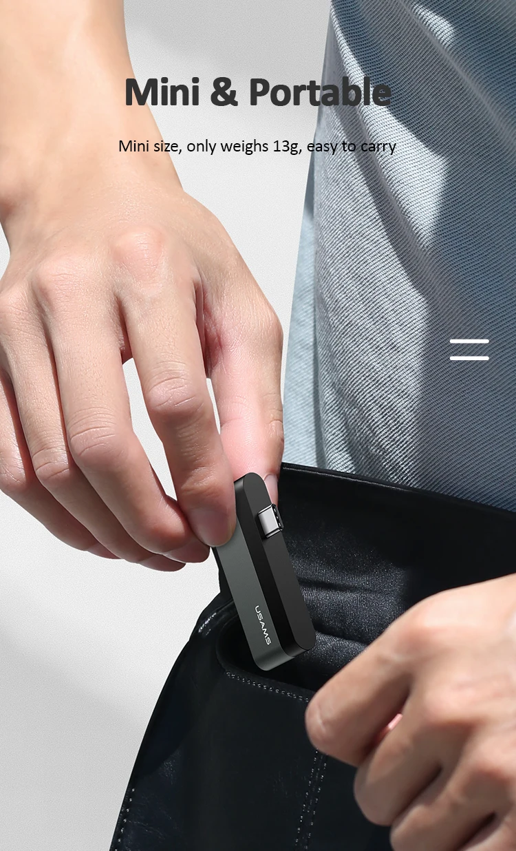 USAMS US-SJ462 mini type c usb hub 3.0