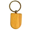 Wholesale Custom Blank Sublimation Wooden Craft Wooden Keychain Key Ring