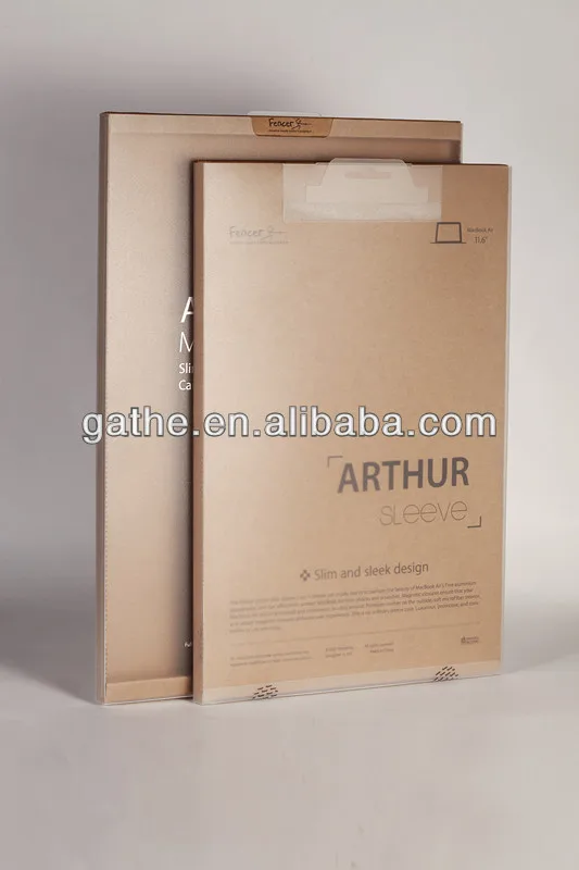 Kraft box with frosted plastic cover for iPad case .jpg