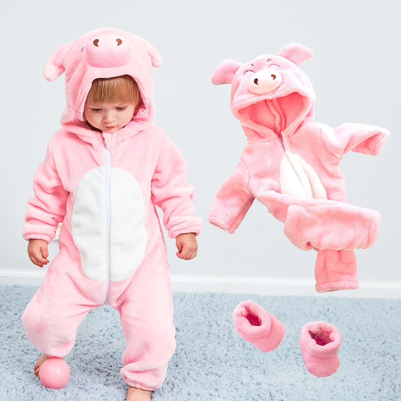 Pijamas de franela de una pieza para niñas ropa de dormir cálida de invierno con diseño de unicornio y Panda-LA24 