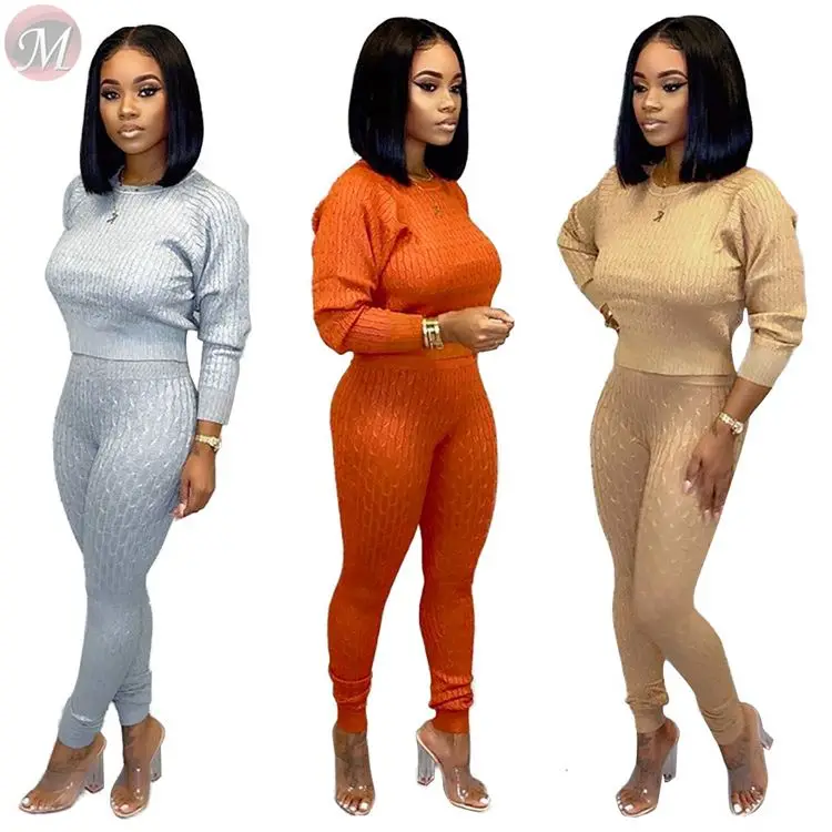 

Two piece pant et women,1 Set, Orange, yellow, gray