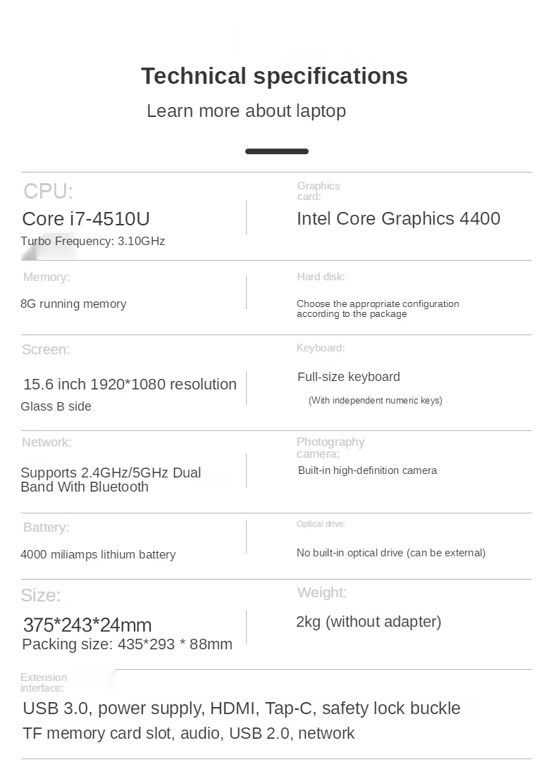 Cheap OEM Laptops 15.6 8GB RAM 256GB SSD Gaming Computer Intel Core I7 CPU Notebook Win 10 Ultra Thin Laptops Computer