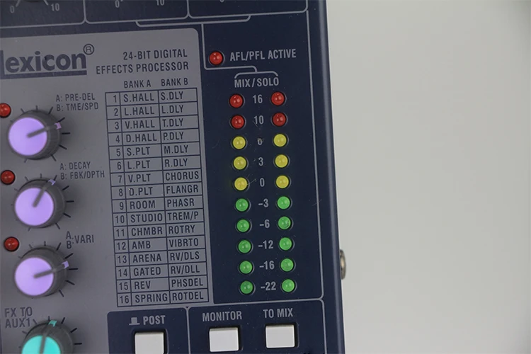 EFX consola de audio con efecto lexicon professional Mixing Console