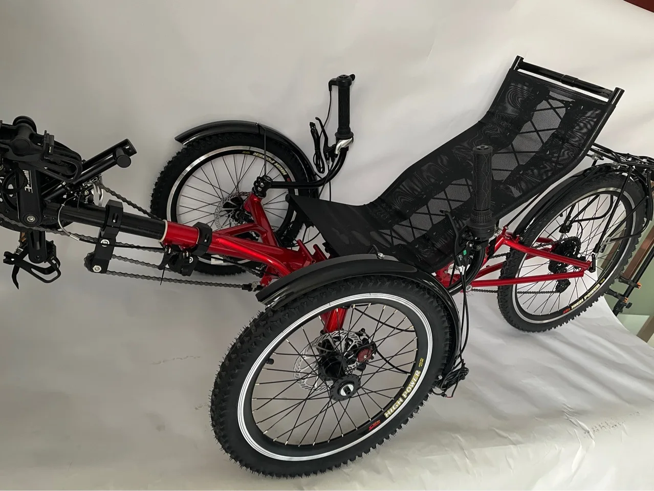 Three-Wheeled Rear Suspension Reclining Bike with Rear Hub Motor ...