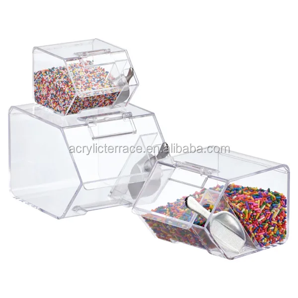 Acrylic Food Bins Custom Bulk Food Dispenser Perspex Candy Box Buy