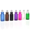 3ml 5ml 10ml clear amber Customized glass bamboo roll on bottle attar roller with plastic and stainless steel