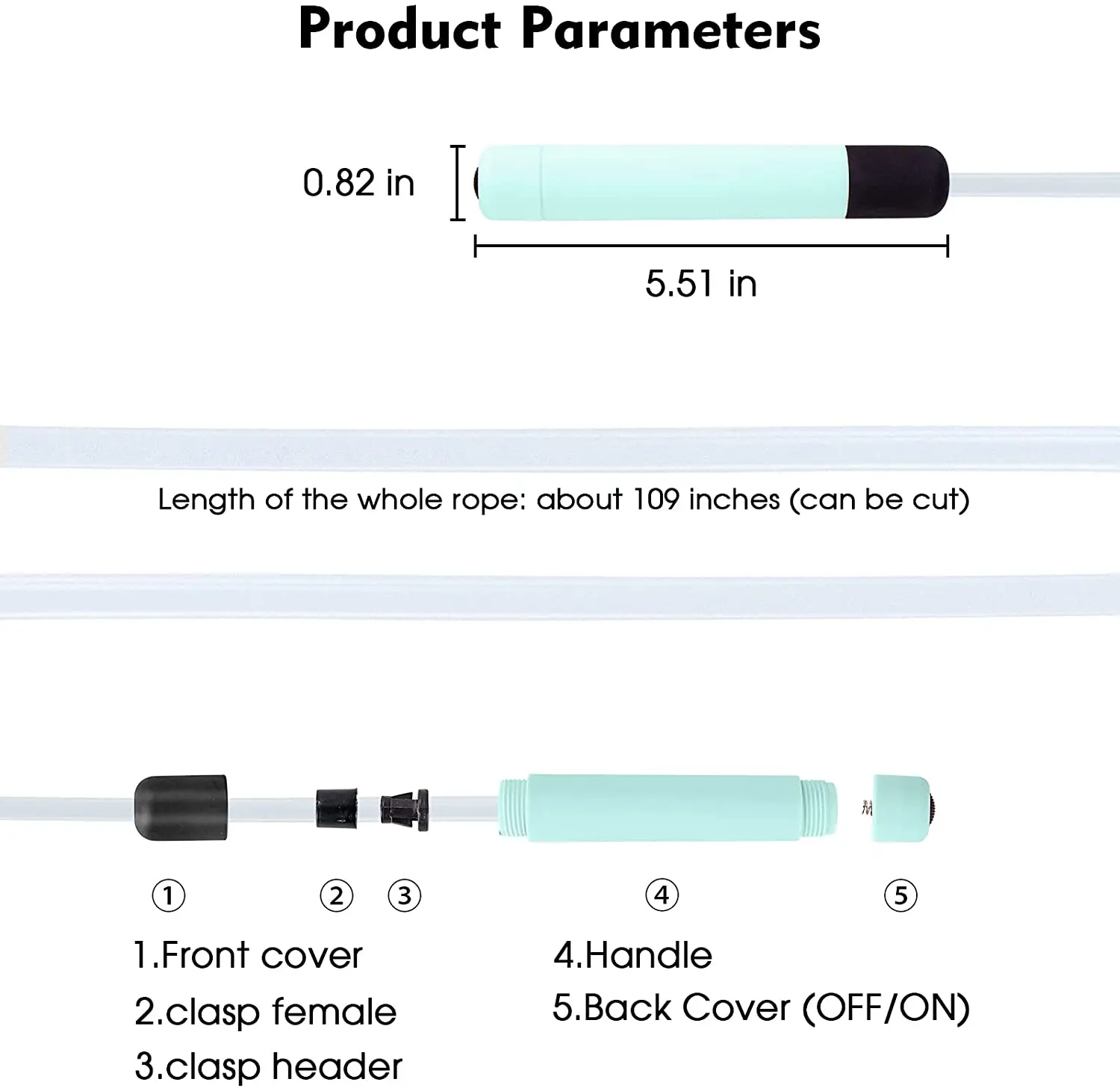 Luminous Fluorescent Light Optical Fiber Rope Speed Mini Jump Rope ...