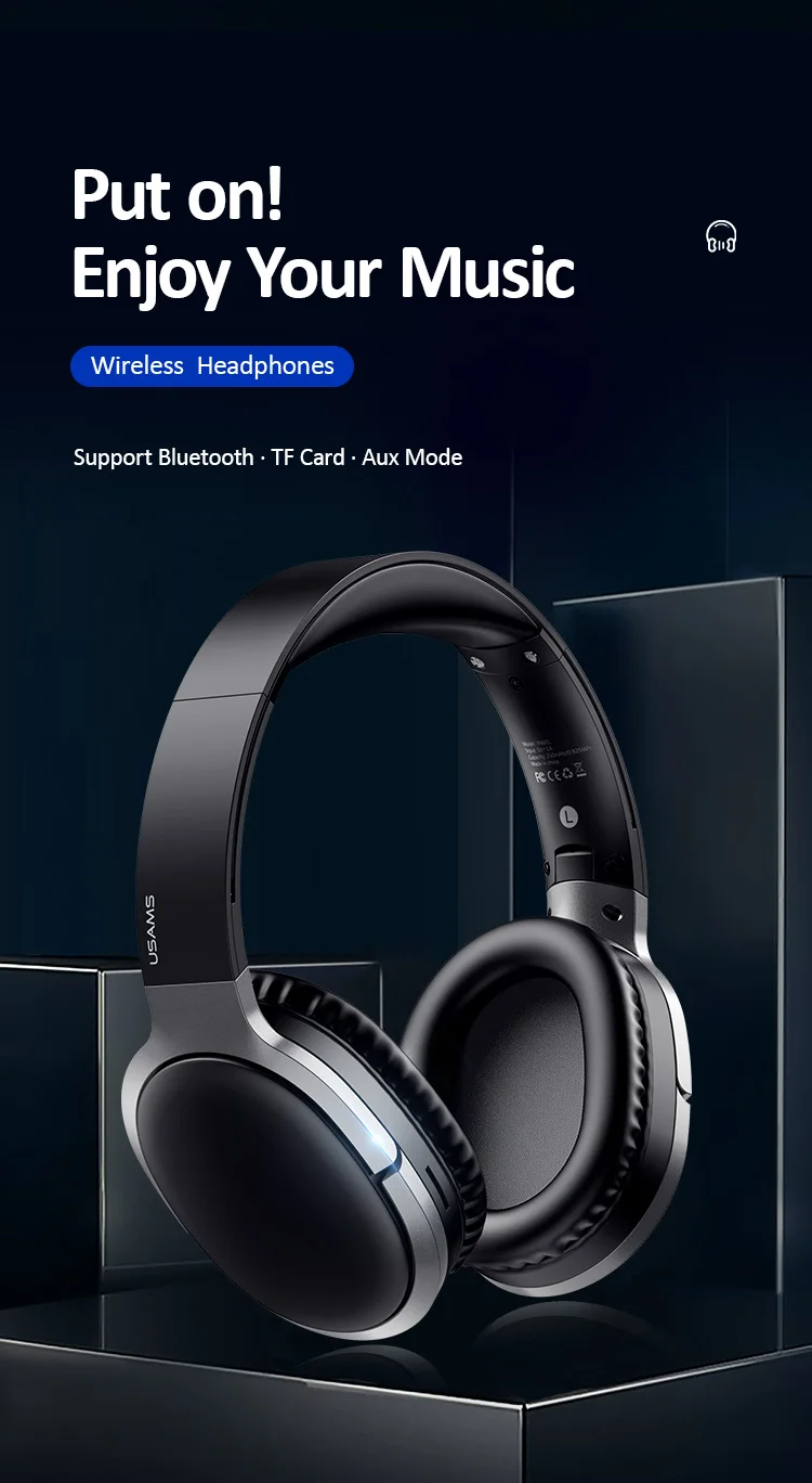 USAMS YN001 Noise Cancelling Studio Gaming Wireless Bluetooth Headset Headphones Wireless Headphones