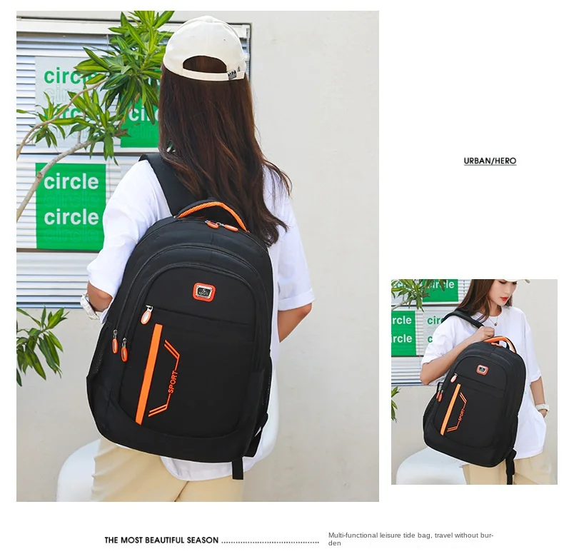 Women's Korean Style Large Capacity Backpack Men's Computer Bag Fashionable Schoolbag for Junior Senior High School Backpack
