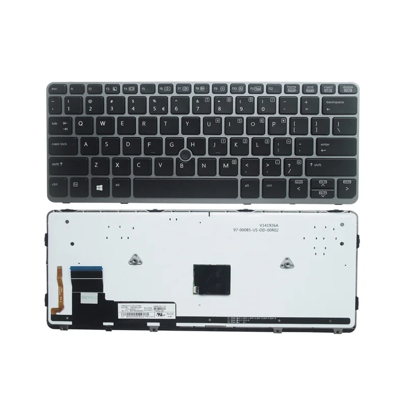 
US Layout Backlit NEW laptop keyboards for H P elitebook 820 G1 820 G2 keyboard Black Frame Backlit Laptop Keyboard 