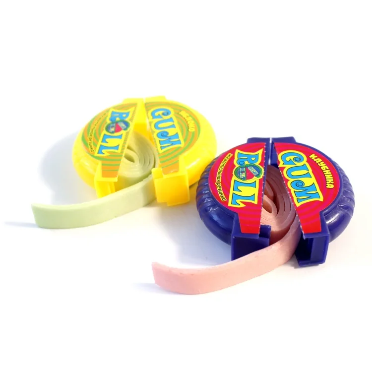 High Quality Custom Halal Fruit Flavor Crazy Hubba Bubba Chewing Gum Roll Type Bubble Gum