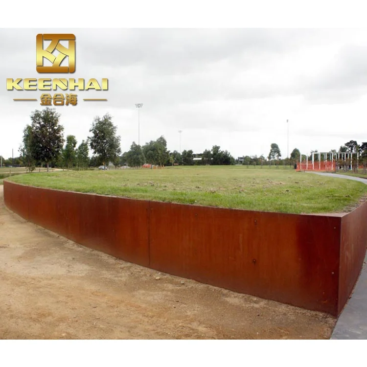 Outdoor Decorative Corten Steel Metal Garden Retaining Wall Plate Outdoor Decorative Corten Steel Metal