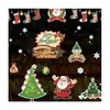 Custom PVC transparent Glass Window Christmas tree snowman elk decorative wall Sticker