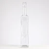 China Refinement Transparent Long Neck Silk Mouth Rectangle Shaped Bottle Wine With Exquisite Embossing Thin Bottom now discount