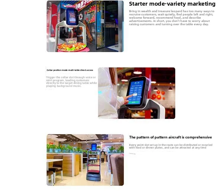 Intelligent Multi-Functional Service Robot for Food & Dish Delivery in Hotels & Restaurants Reception & Promotion Positioning factory