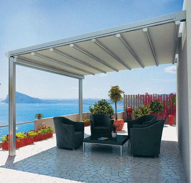 Pvc Retractable Folding Pvc Pergola Roof System Pergolas Private