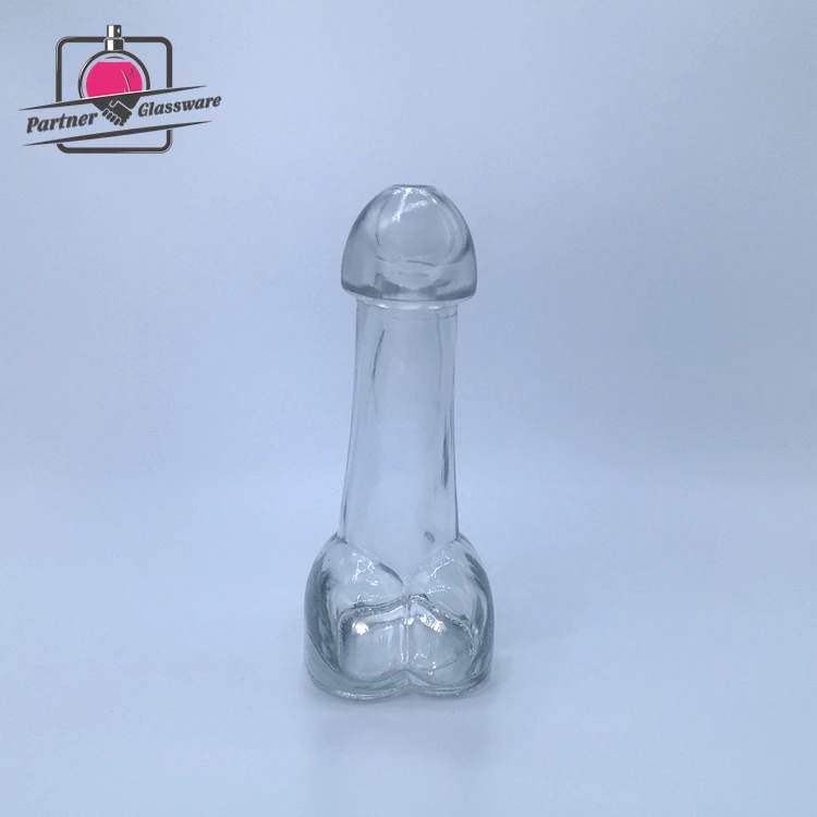 100ml penis shape glass bottle for